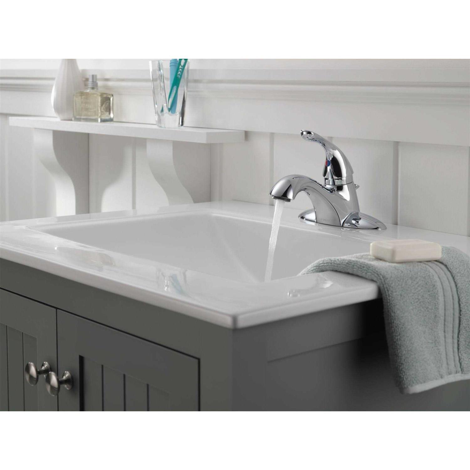 Delta 520-MPU-DST Classic Single Handle Centerset Bathroom Faucet - Cheap Fitting
