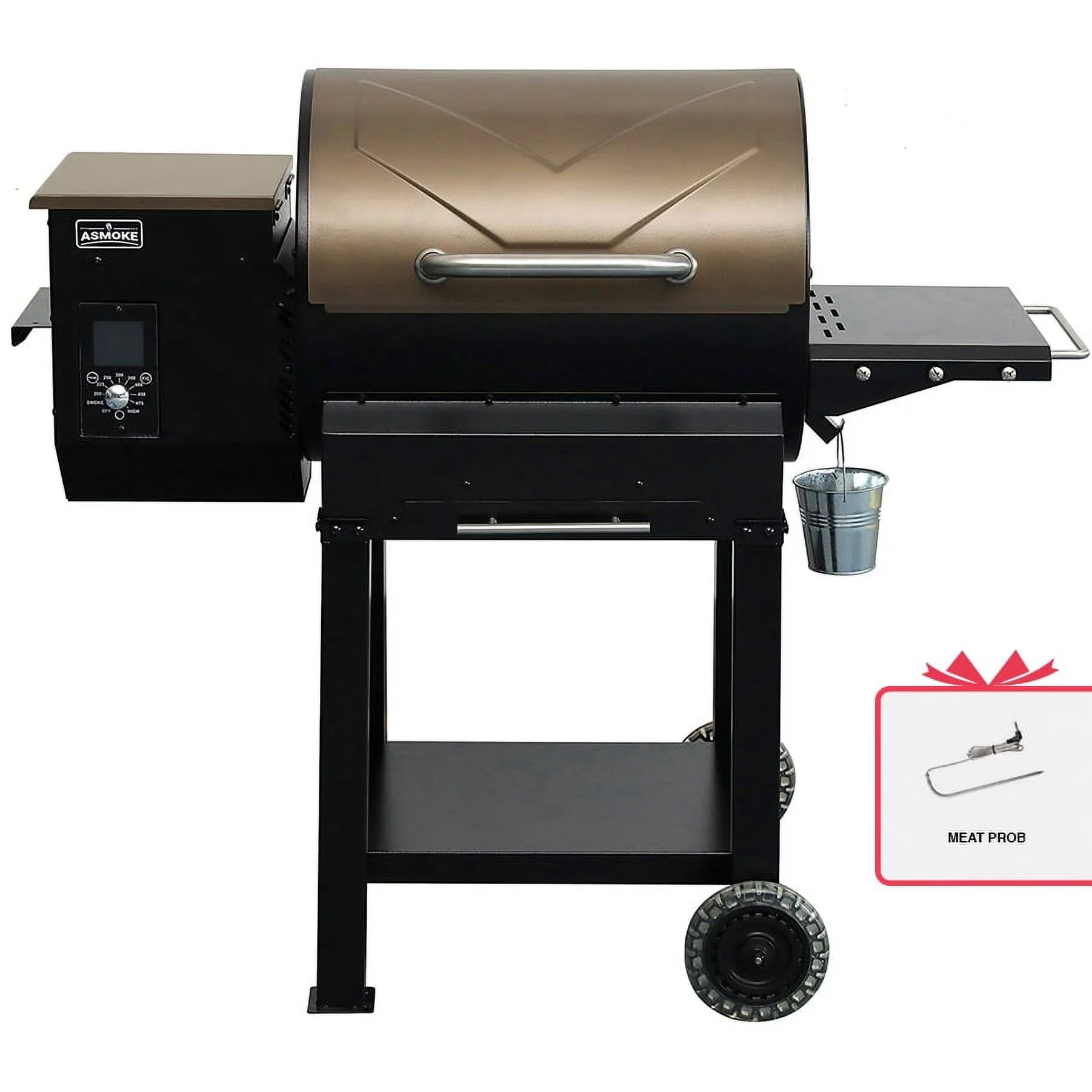 Asmoke AS550 Wood Pellet Grill Smoker 515 sq. in. Bronze - Cheap Fitting