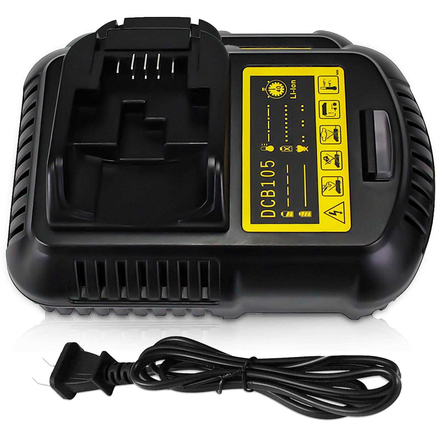 Replacement for Dewalt DCB105 Dcb112 Dcb115 12v/20v MAX Lithium Ion Battery Charger Compatible with Dewalt DCB201 DCB200 Dcb204 Dcb206 DCB207 Dcb203 - Cheap Fitting