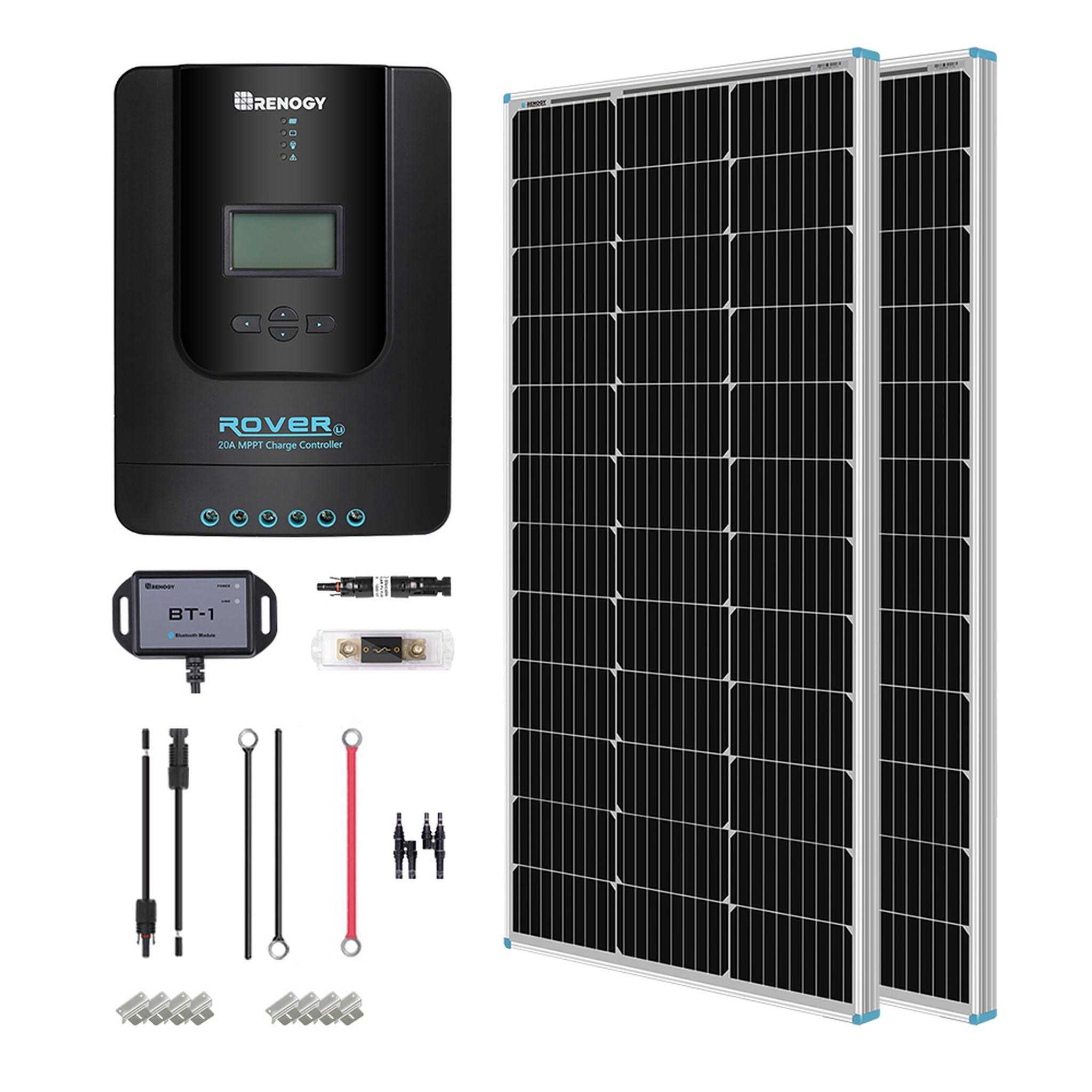 Renogy 200 Watt 12 Volt Solar Premium Kit - Cheap Fitting