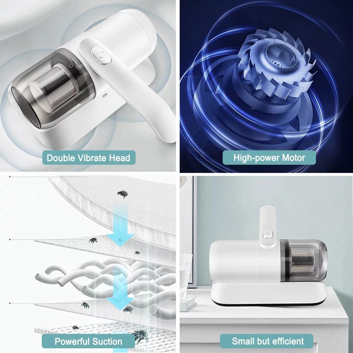 Bed Vacuum Cleaner, Mattress Vacuum Cleaner with 12KPa Powerful Suction Handheld UV Bed Vacuum Effectively Clean Up Mattress, Pillows, Cloth Sofas, and Carpets, Red - Cheap Fitting