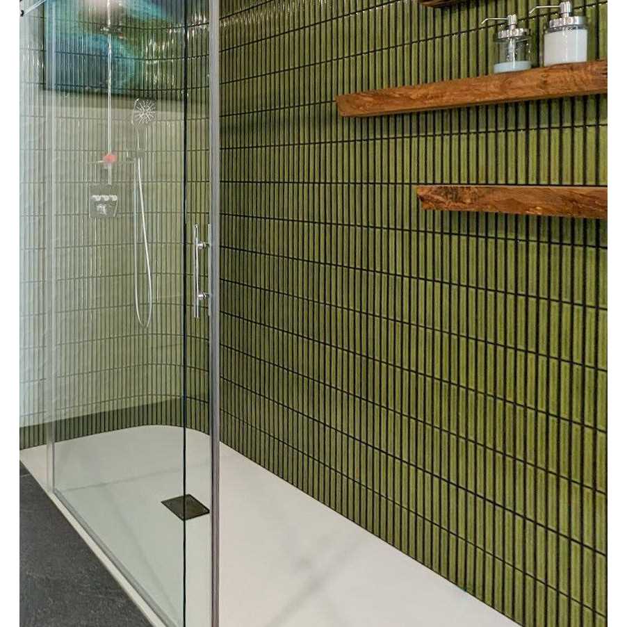 0.8 x 5.7 Straight Edge Porcelain Mosaic Sheet Tile The Mosaic Factory - Cheap Fitting