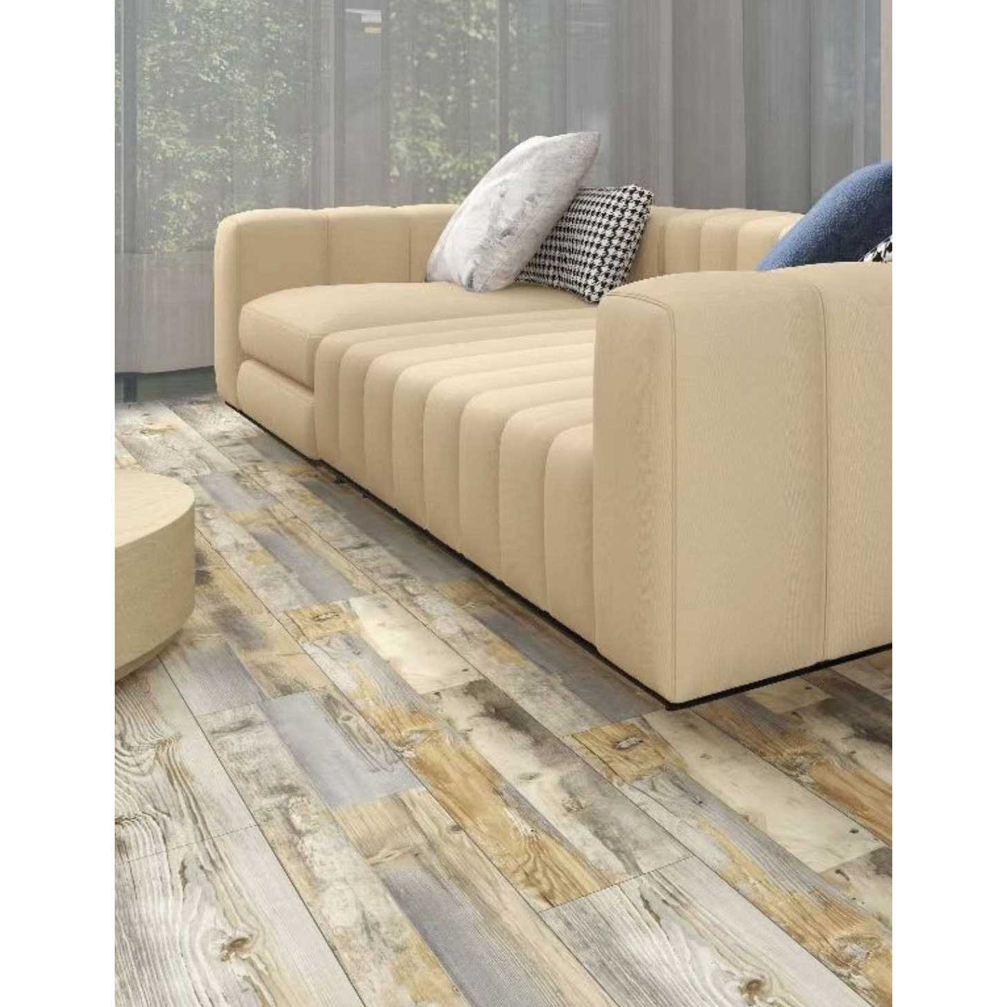 Proteco Pine 20 MIL x 7.1 in. W x 48 in. L Click Lock Waterproof Luxury Vinyl Plank Flooring - Cheap Fitting