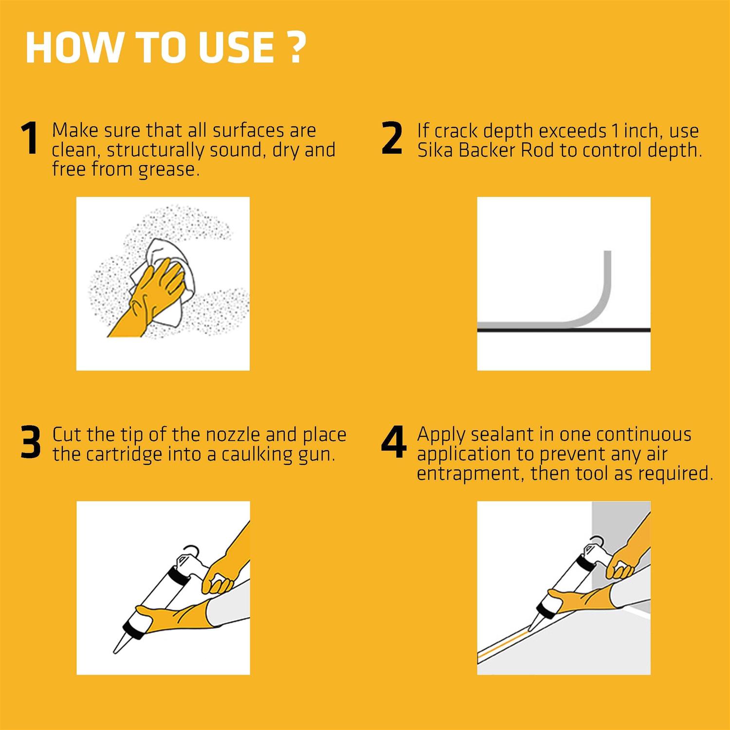 Sika Crack Flex Sealant - Cheap Fitting
