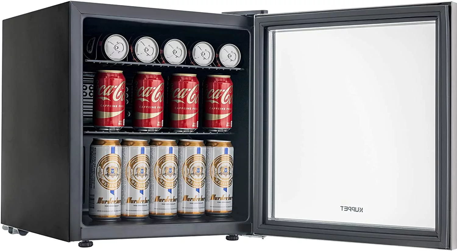 TABU 62 Can Beverage Refrigerator,Adjustable Removable Shelves,for Soda Beer or Wine, Stainless Steel, 1.6 Cu.ft - Cheap Fitting