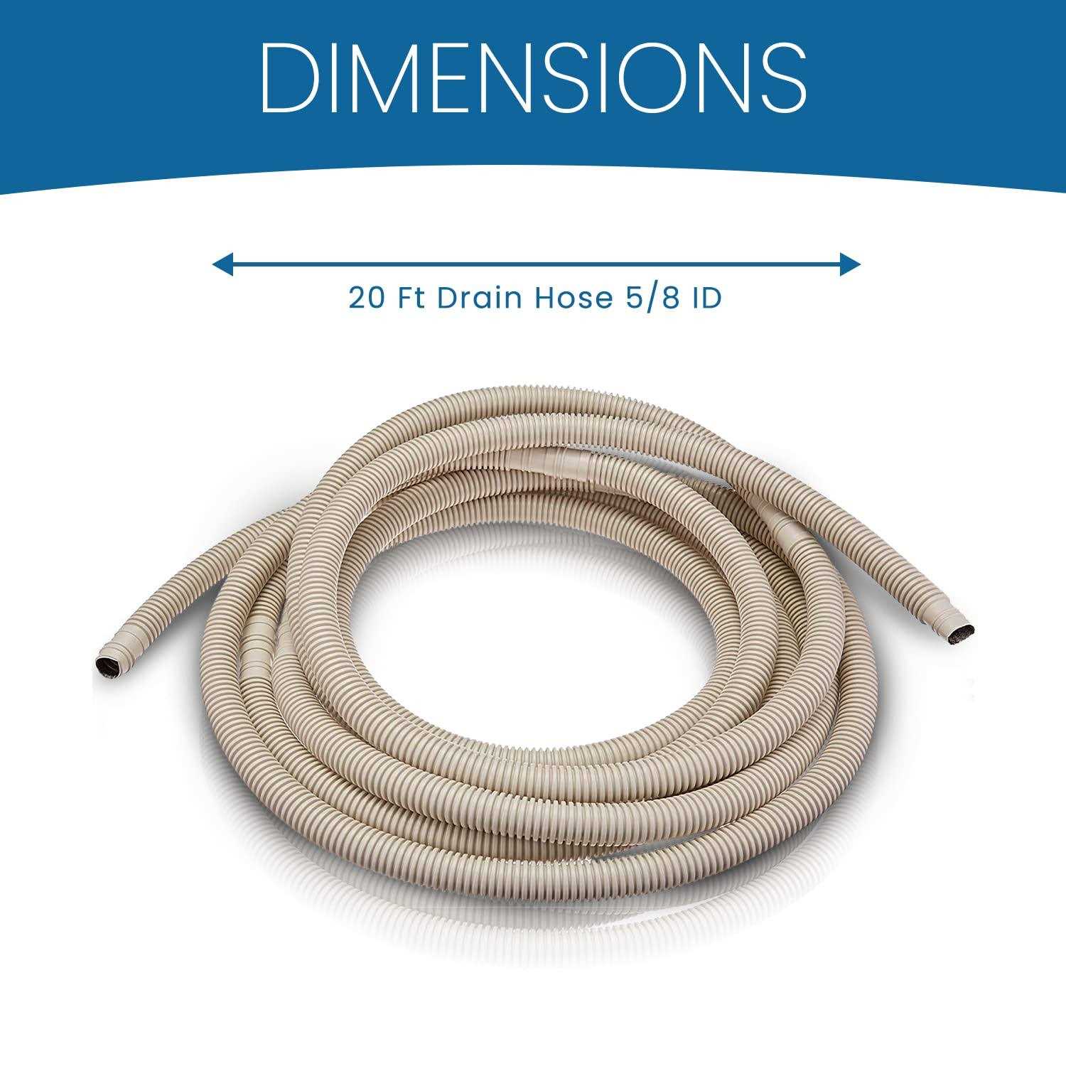 Senville 20 Ft Drain Hose Line for Mini Split Air Conditioner Ductless Heat Pump - Cheap Fitting