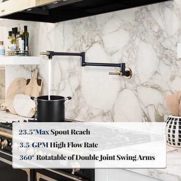 ARCORA Brass Double Handle Wall Mount Pot Filler - Cheap Fitting