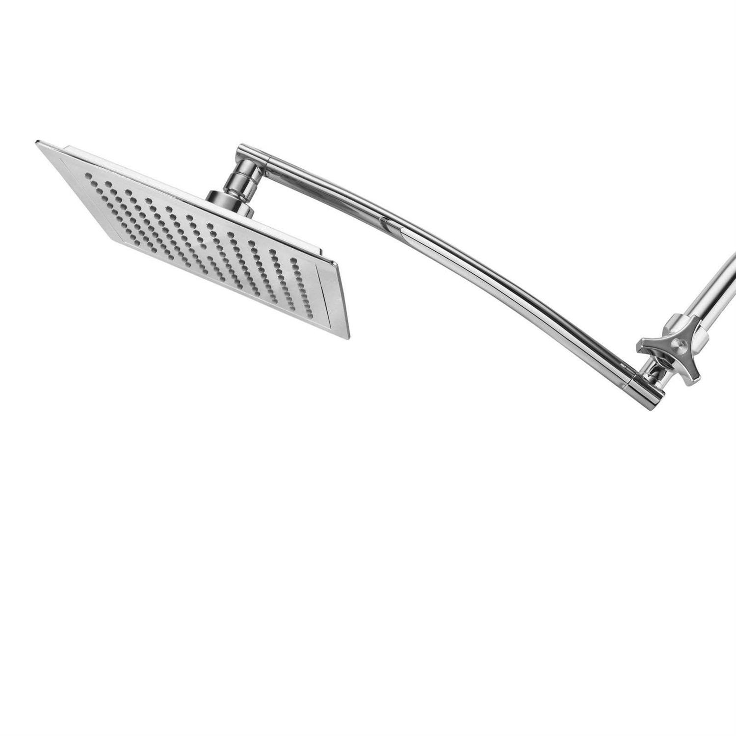 Razor Mega Size 9-inch Chrome Face Square Rainfall Shower with Arch Design and 15-inch Stainless Steel Extension Arm 1447 - Cheap Fitting