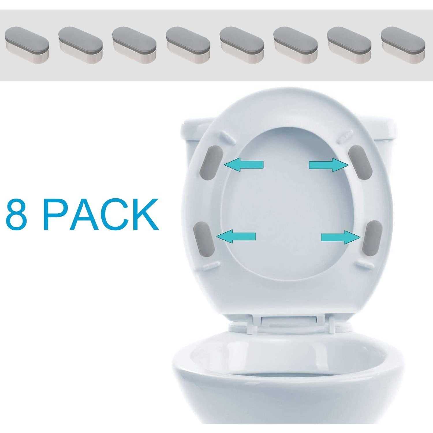 Universal Toilet Seat Bumpers Replacement Kit with 8 Extra Pads for Changing - Cheap Fitting