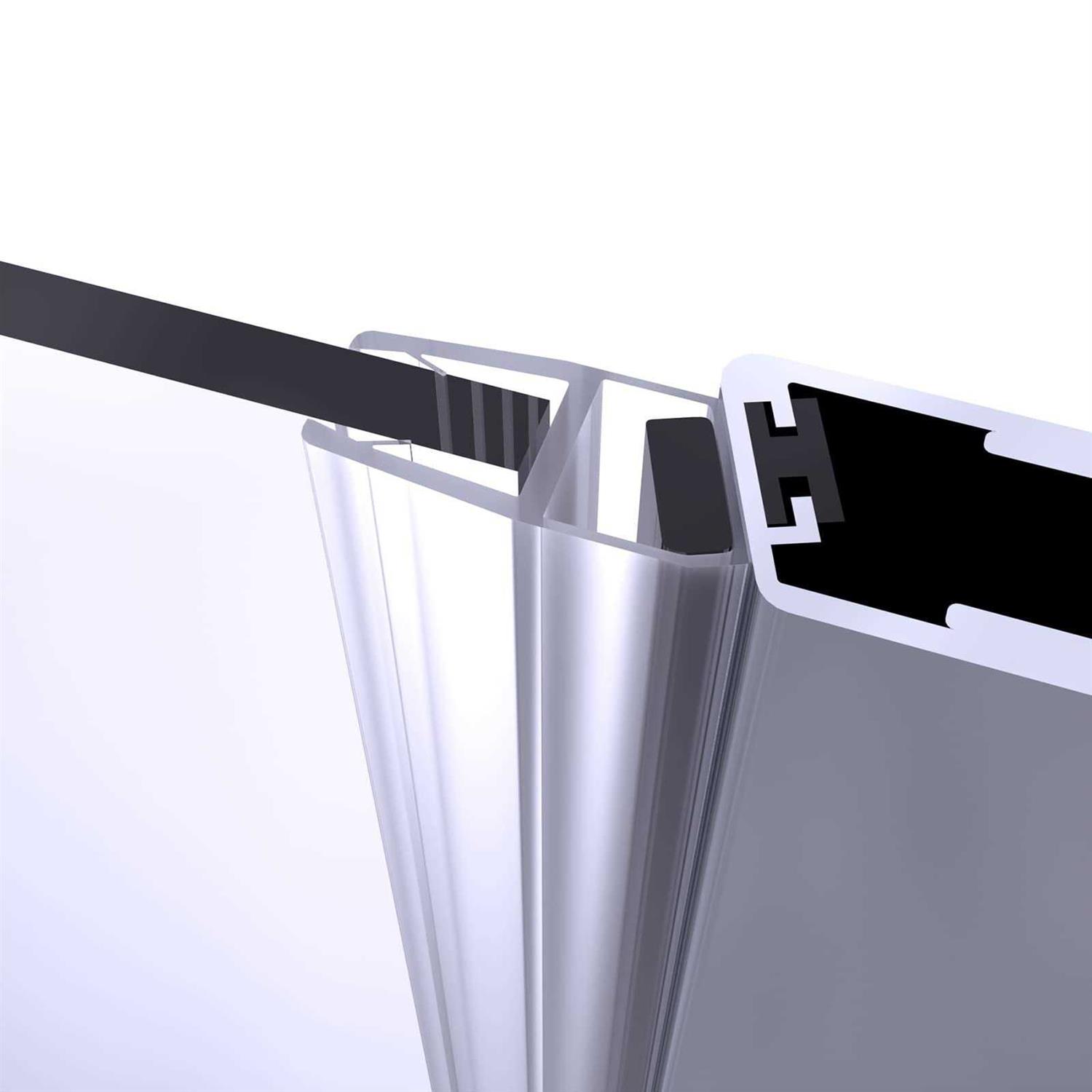 Exbrite 72 in.H Pivot Frameless Shower Door,1/4 in. Clear Glass Pivot Swing Shower Doors - Cheap Fitting