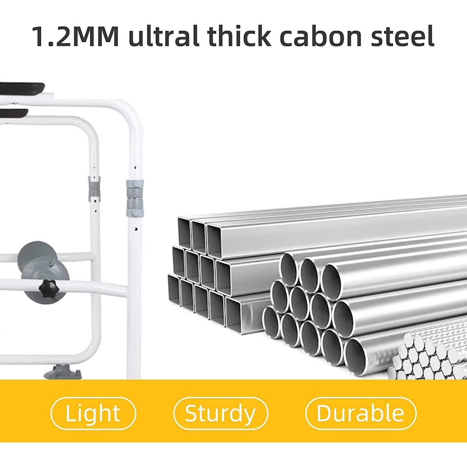 Toilet Safety Frame & Rails Stability Bathroom Handrails Assist Grab Bar Handles & Railings for Elderly - Cheap Fitting