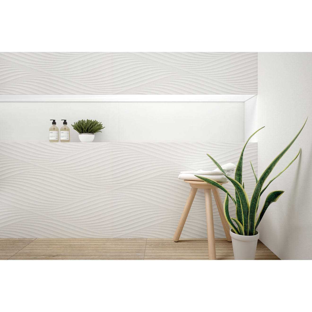 Donna 13 x 40 Matte Wave Ceramic Tile Bedrosians - Cheap Fitting
