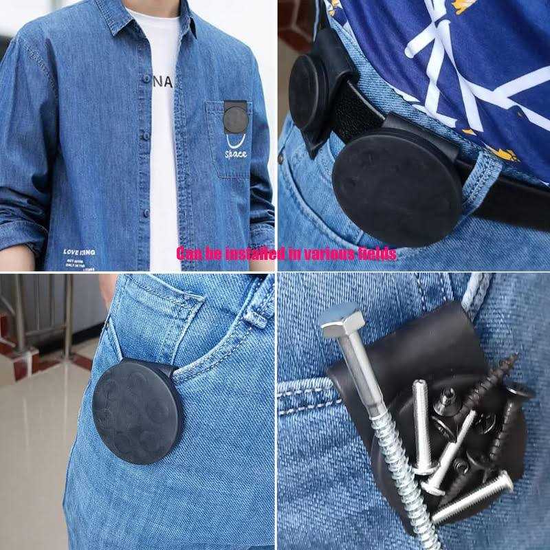 XXhailan 2Pcs Belt Magnetic Clips Heavy Duty Magnetic Tool Holder Magnet Belt Organizer for Nails Screws Screwdrivers Wrench Metal Accessories - Cheap Fitting