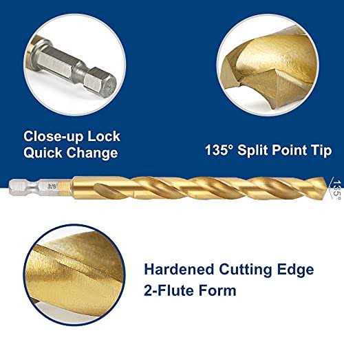 Comoware Titanium Impact Drill Bit Set 30 Pcs Hex Shank Hss - Cheap Fitting