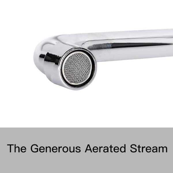 BWE 2-Handle Wall Mount Kitchen Faucet Swivel Spout 8 Center In Polished Chrome - Cheap Fitting