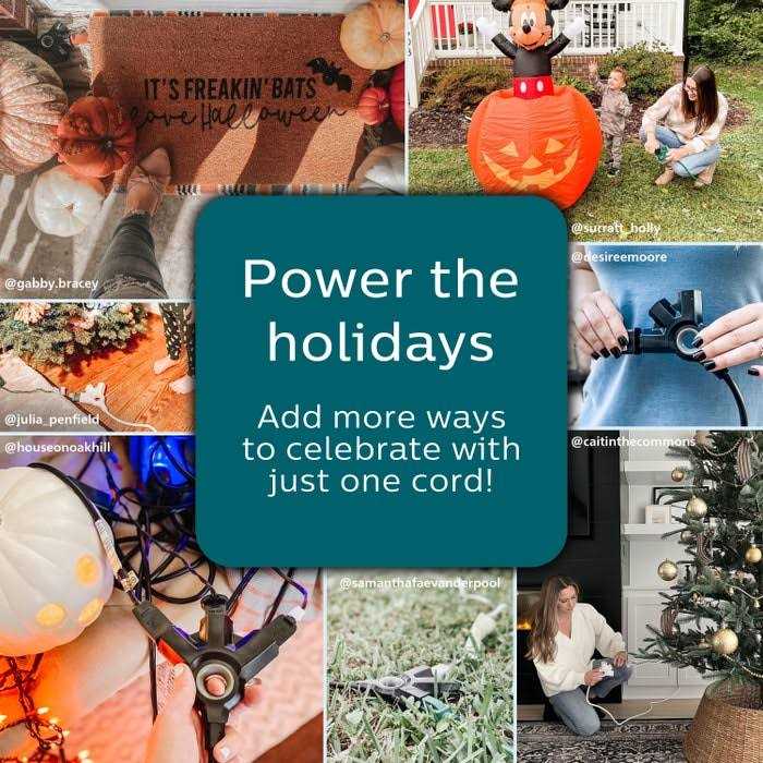 Philips EZGrip 3-Outlet 8ft. Indoor/Outdoor Extension Cord Black - Cheap Fitting