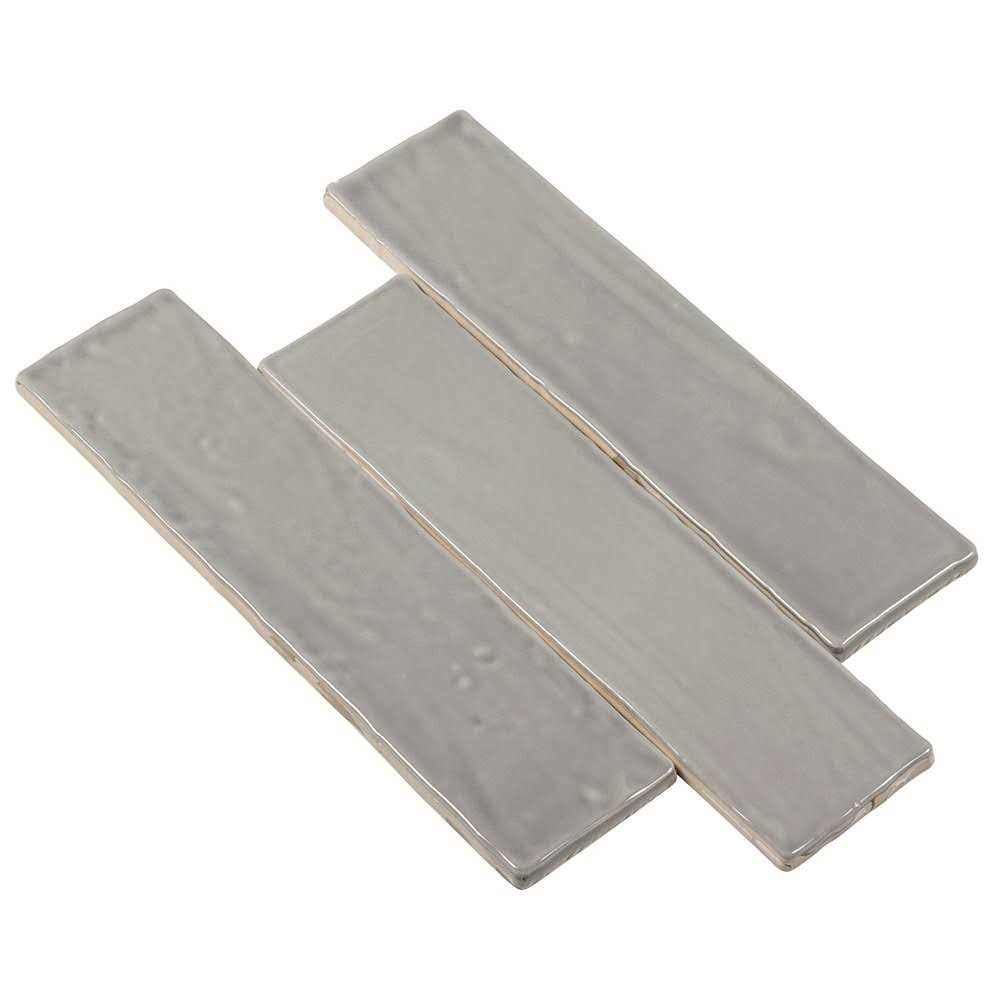 Boutique Ceramic Boutique Crafted Grey 3-in x 12-in Glazed Ceramic Subway Wall Tile LWBOUT0312GREY - Cheap Fitting