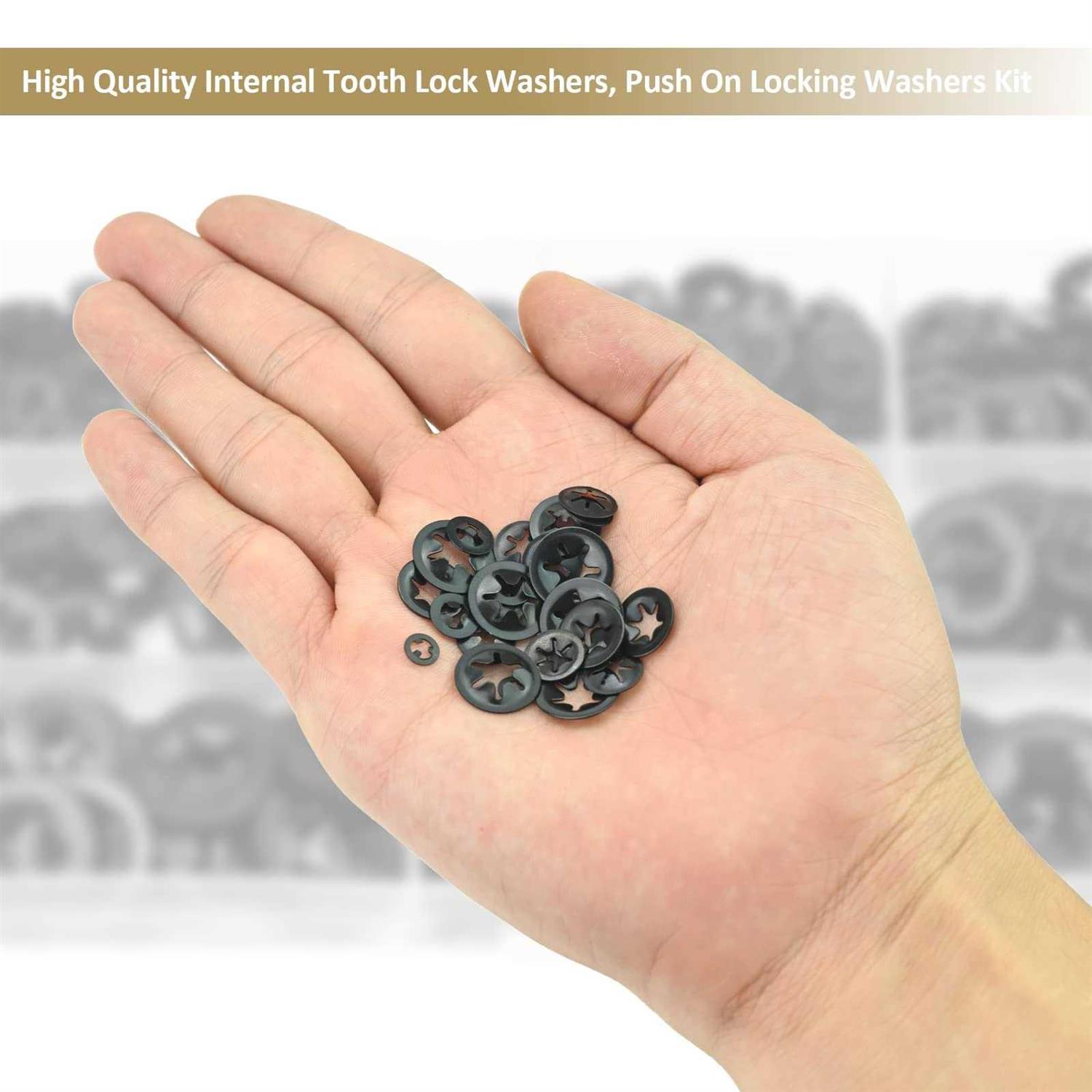420 Pieces Internal Tooth Star Lock Washers Kindroufly 5 Sizes Quick Speed Locking Washers - Cheap Fitting