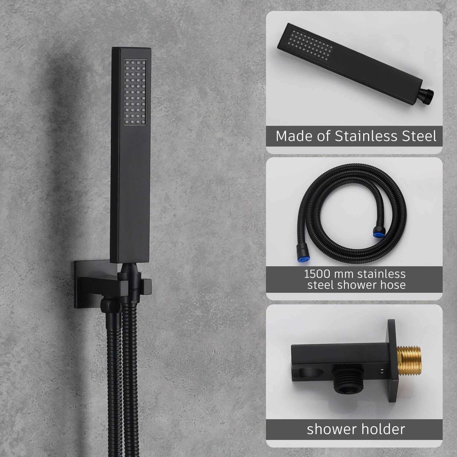 10 Wall Mounted Dual Shower Head Shower System with Hand Shower-CASAINC M6066-A-10-BN - Cheap Fitting