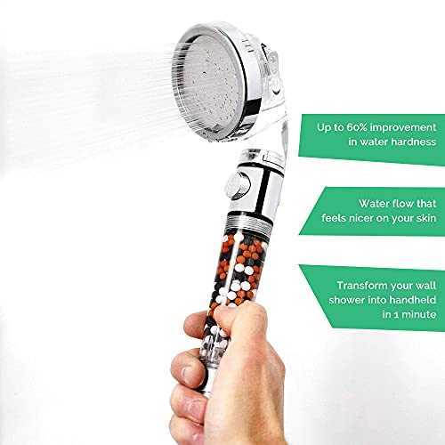 StoneStream EcoPower 5-in-1 Showerhead and Water Filtration Systems for Hard Water Kit | Showerhead and Hard Water Filter - Cheap Fitting