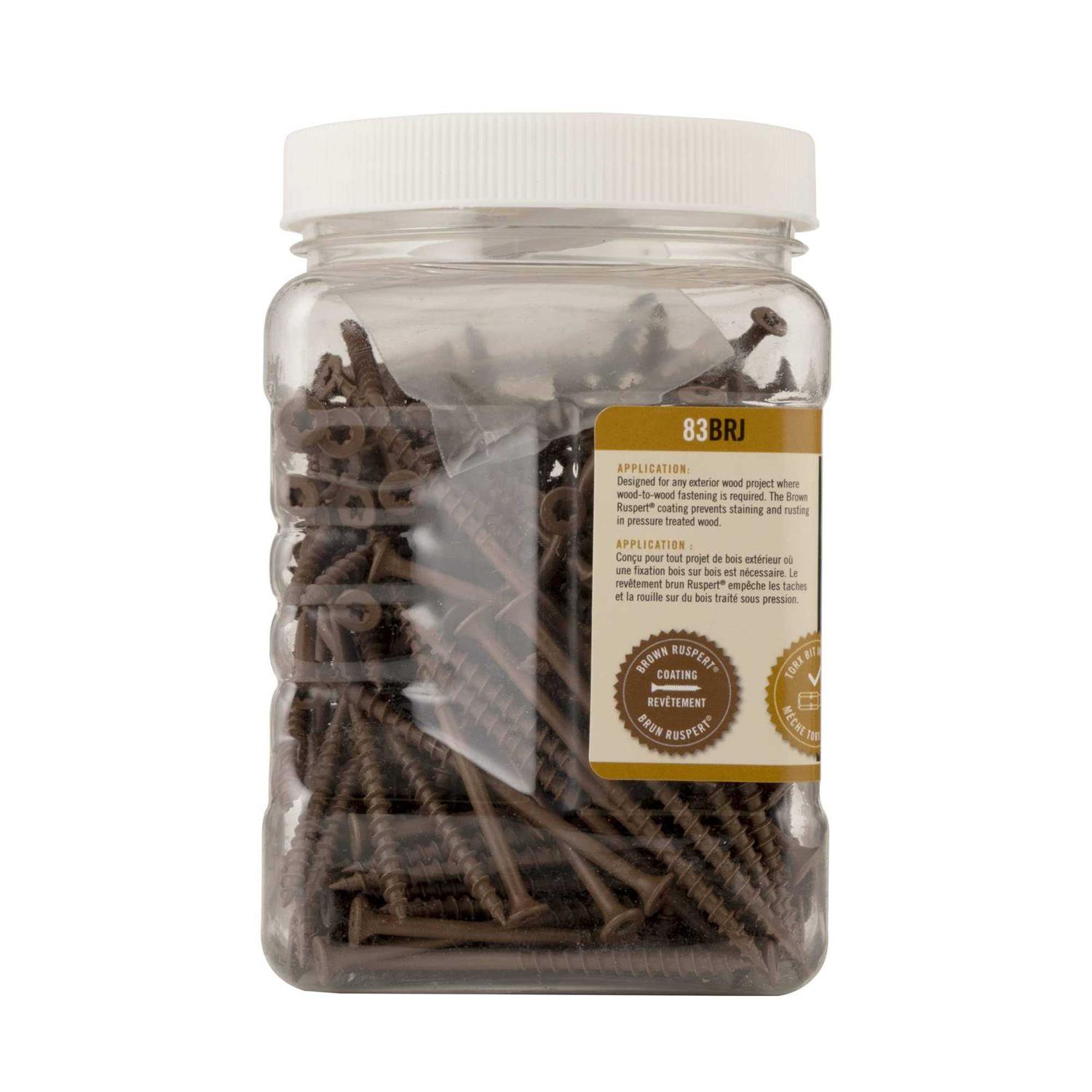 Nuvo Iron Deck Screws Jar #8 x 2 - Cheap Fitting