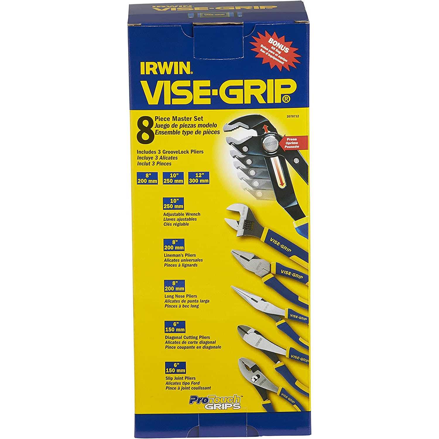 Irwin Vise-Grip 2078712 8-Pc GrooveLock Pliers Set - Cheap Fitting