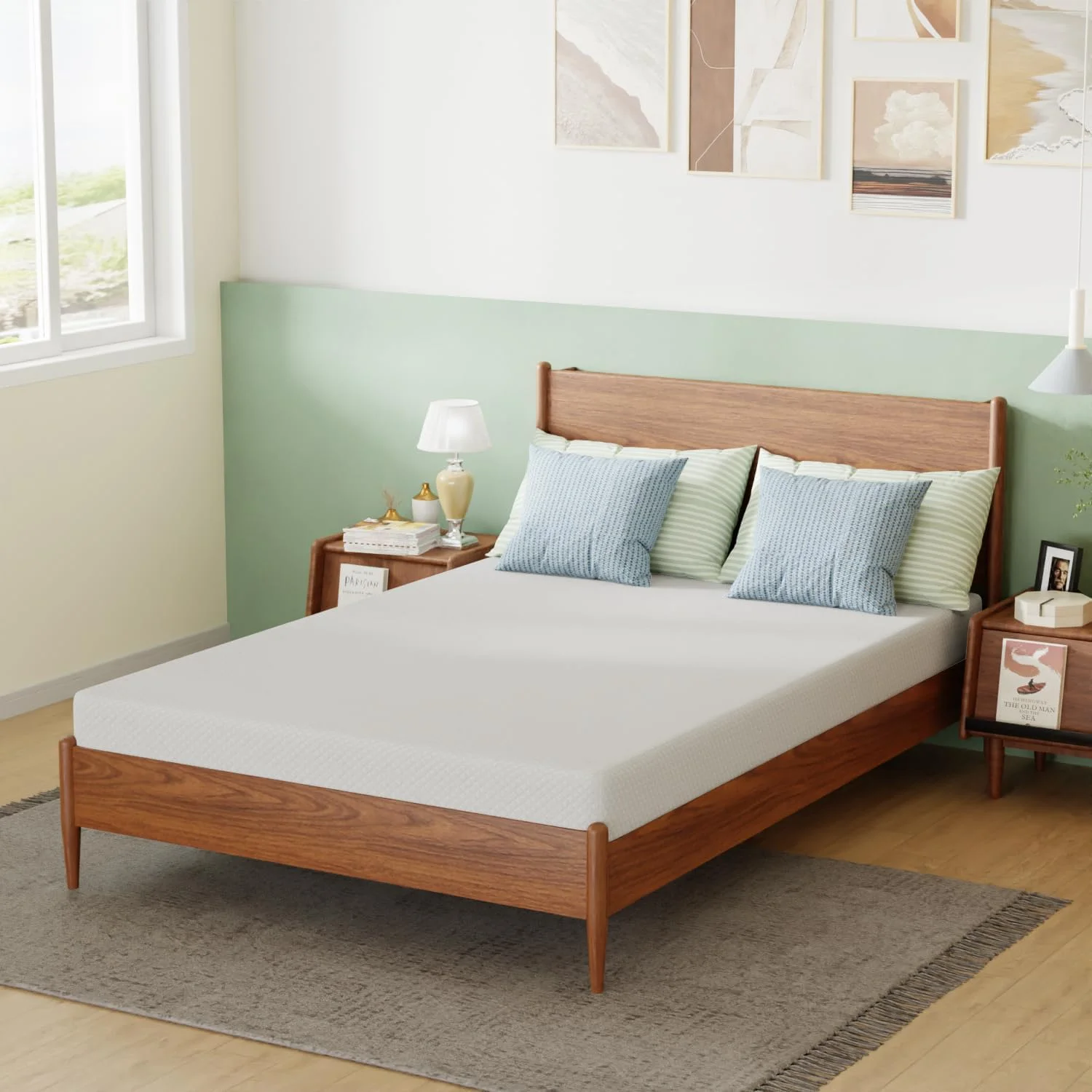 PayLessHere 5/6 Bamboo Charcoal/Green Tea Gel Infused Memory Foam Mattress for Adults(5 Inch, Full) - Cheap Fitting