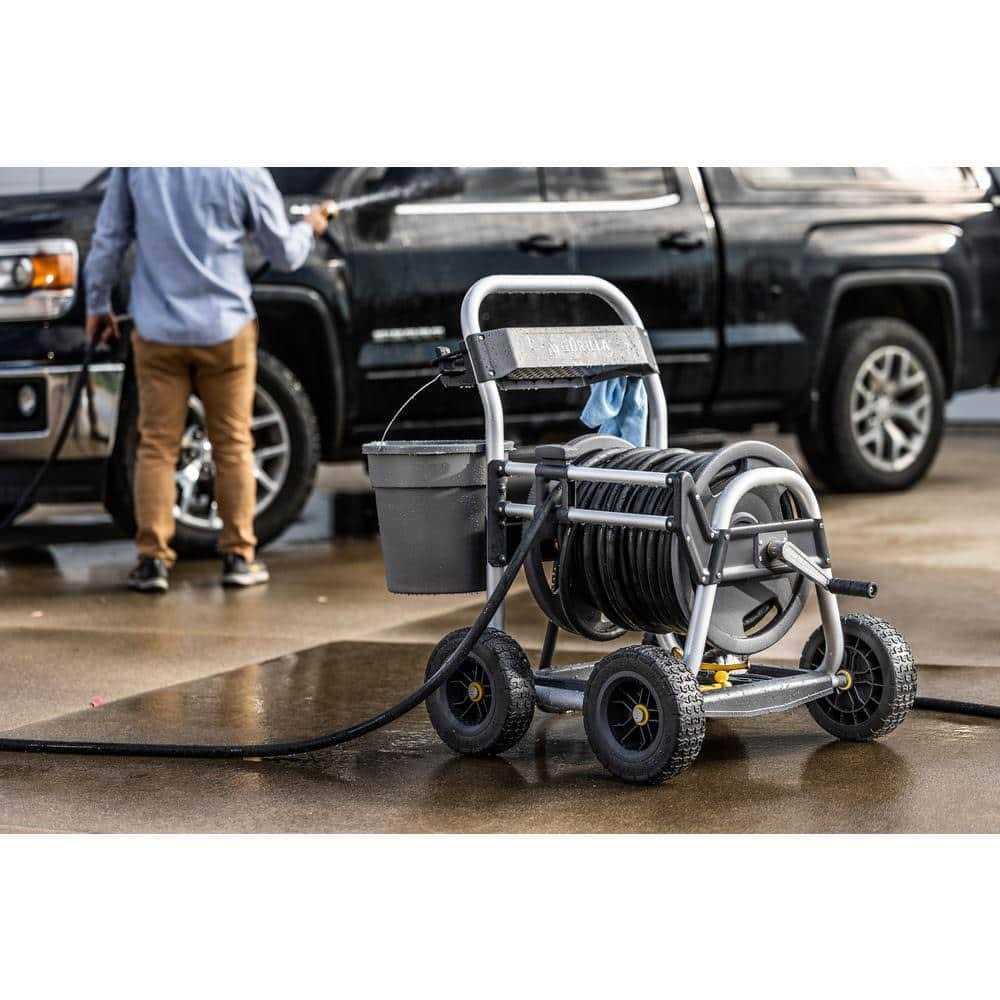 Gorilla 250 ft. Aluminum Heavy-Duty Hose Reel Cart - Cheap Fitting