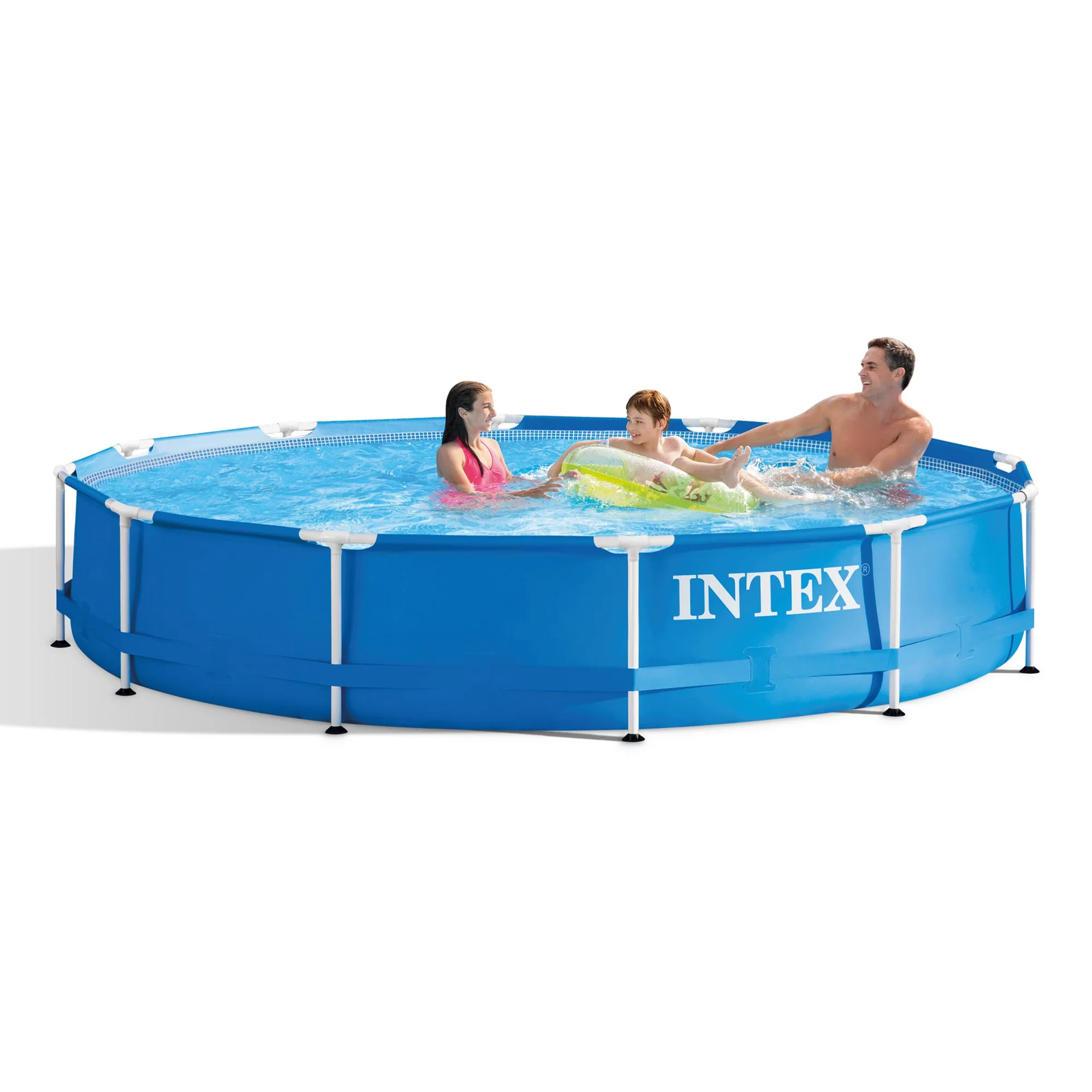 Intex 12' x 30'' Metal Frame Above Ground Swimming Pool with Filter Pump - Cheap Fitting