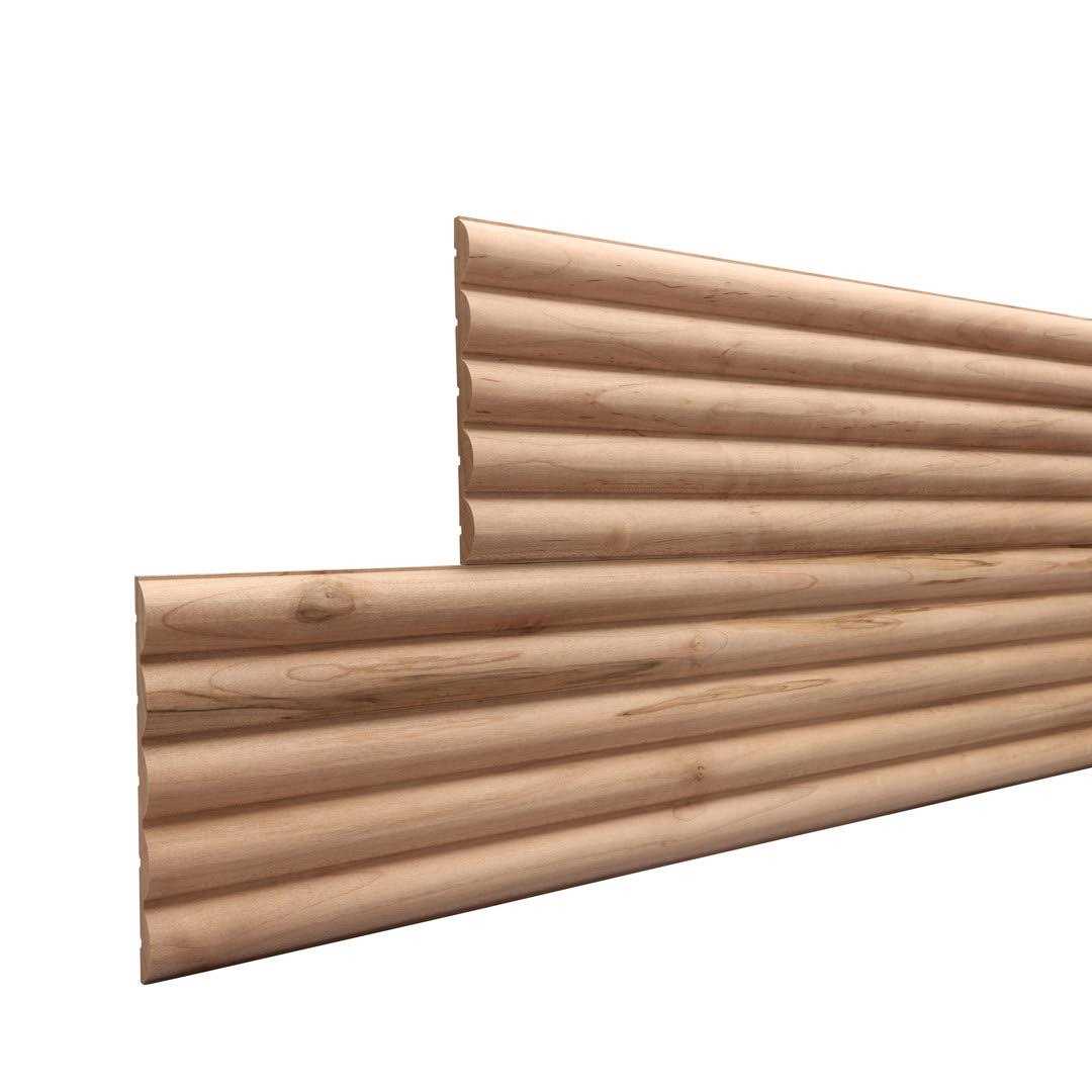 Ornamental Mouldings 5 in. x 0.438 in. x 96 in. Ambrosia Wood Large Bead Panel Moulding - Cheap Fitting