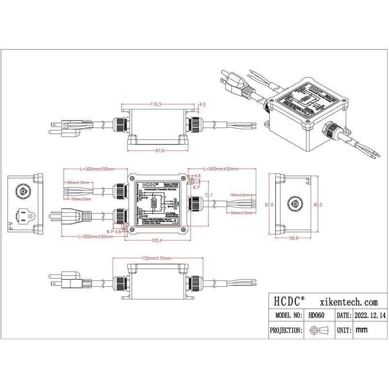 HCDC AC120V 15Amp Automatic Transfer Switch - Cheap Fitting
