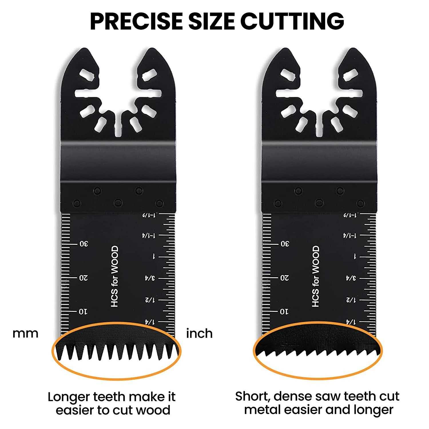96 Pack Oscillating Saw Blades Connoo Oscillating Tool Blades Accessories with Sandpaper - Cheap Fitting