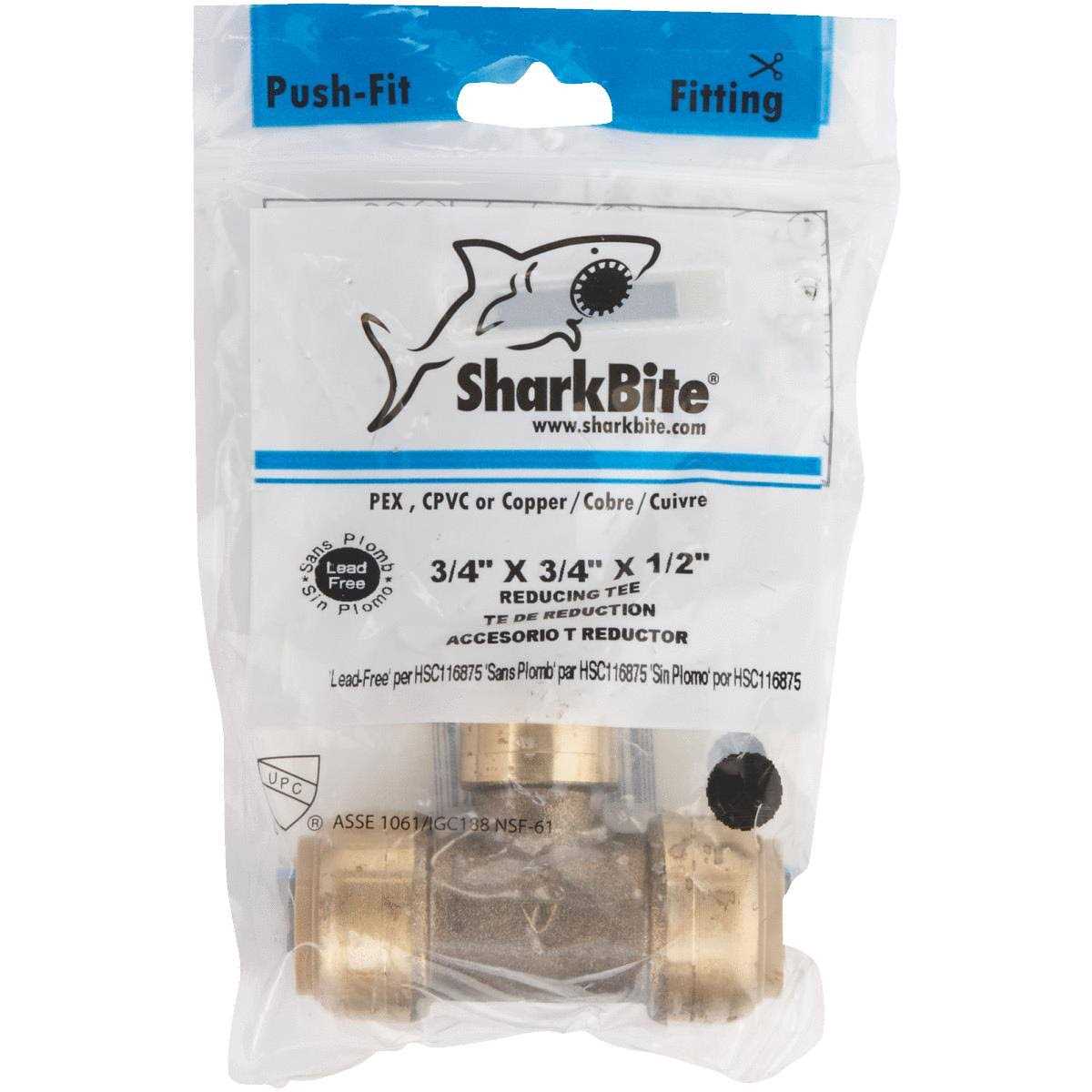 Sharkbite Brass Push Reducing Tee - Cheap Fitting