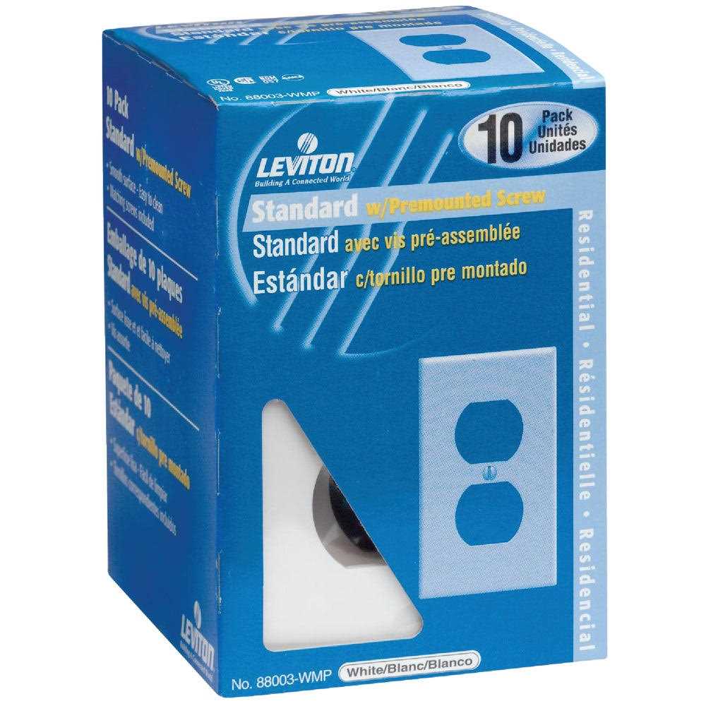 Leviton 88103 1-Gang Duplex Receptacle Wallplate - Cheap Fitting