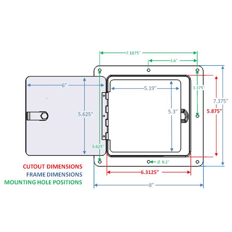 Ultra Fab 48-979010 Chrome Access Door - Cheap Fitting