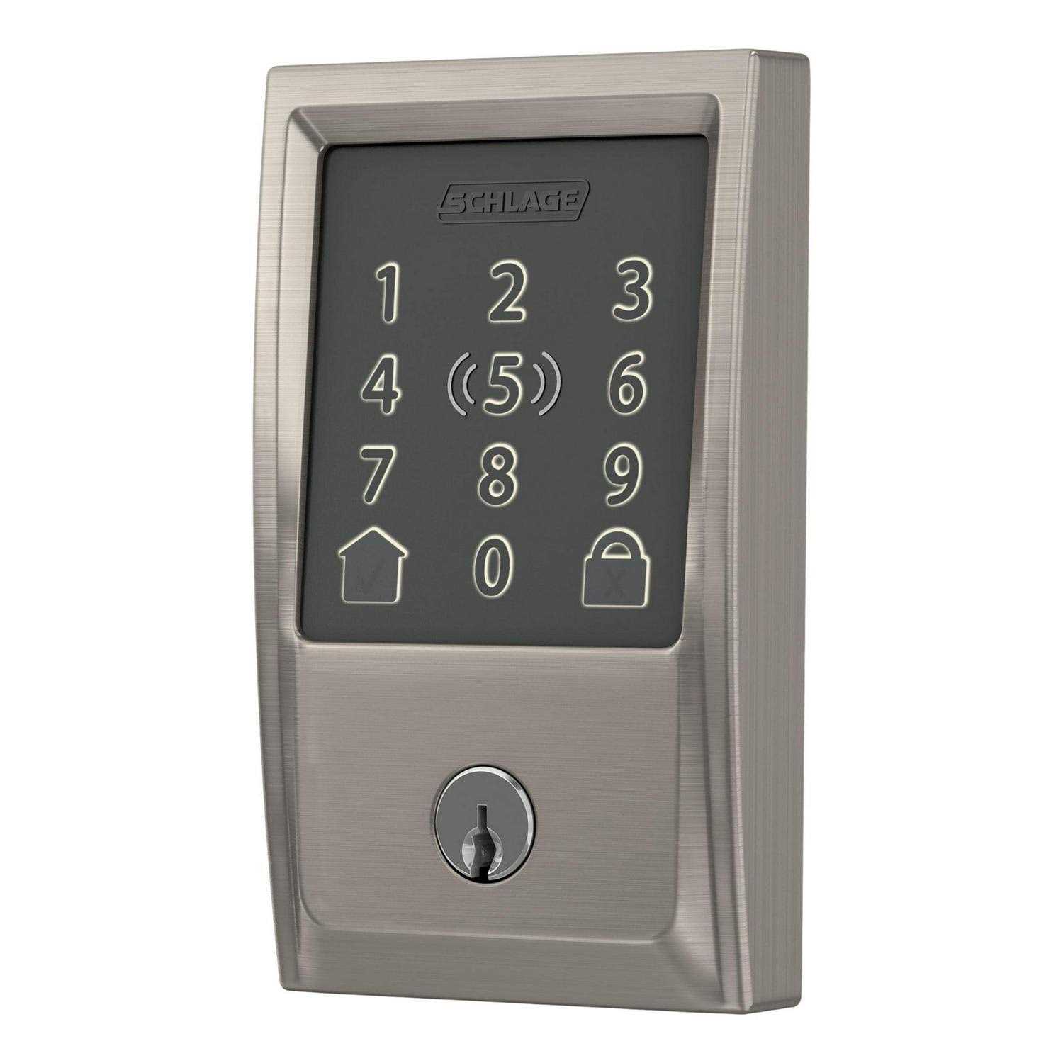 Schlage Encode Plus Satin Nickel Metal WiFi Deadbolt with Century Trim - Cheap Fitting