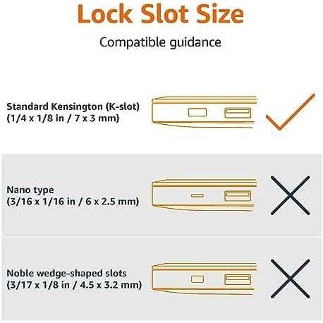 Amazon Basics Combination 6-Foot Carbon Steel Cable Lock for Laptop - Cheap Fitting