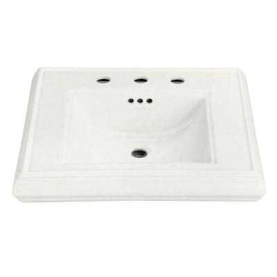 KOHLER Memoirs Ceramic Pedestal Sink Basin in White with Overflow Drain - Cheap Fitting