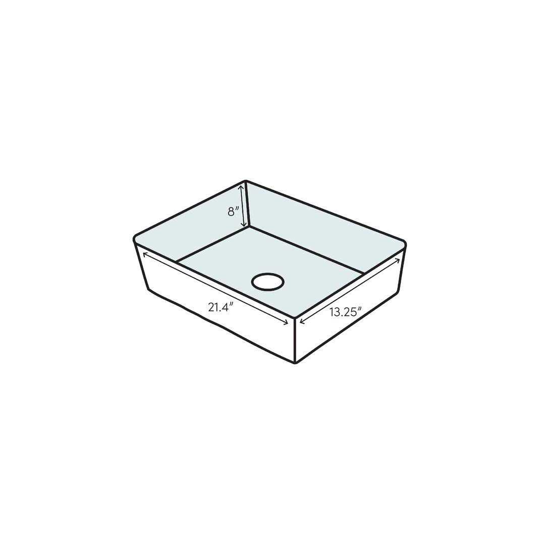 Mansfield 218NS Petite Covington 21-3/8 inch Vitreous China Undermount Bathroom Sink - Cheap Fitting