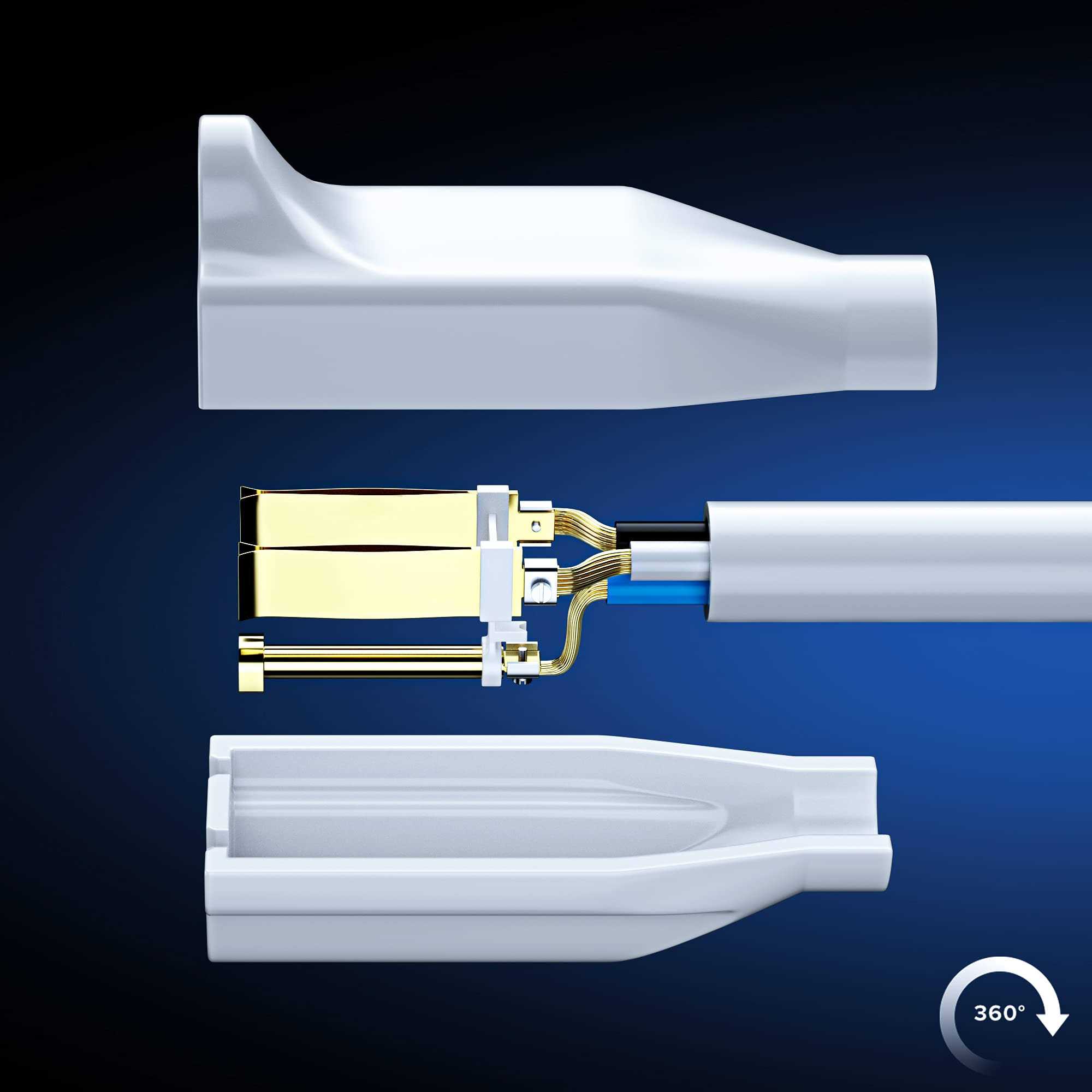 Maximm Extension Cord White Flat Plug Rotating Short Power Cord Single Outlet - Cheap Fitting