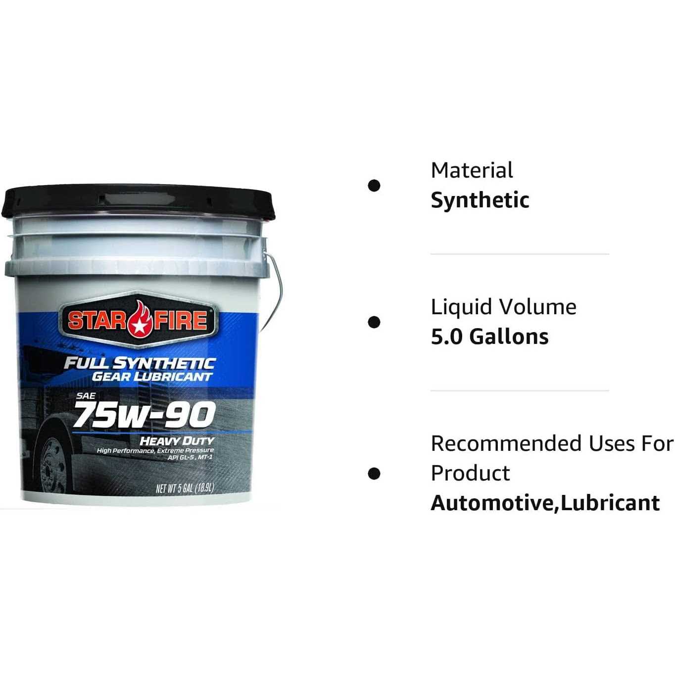 Starfire Full Synthetic 75w90 Gear Lubricant - Cheap Fitting