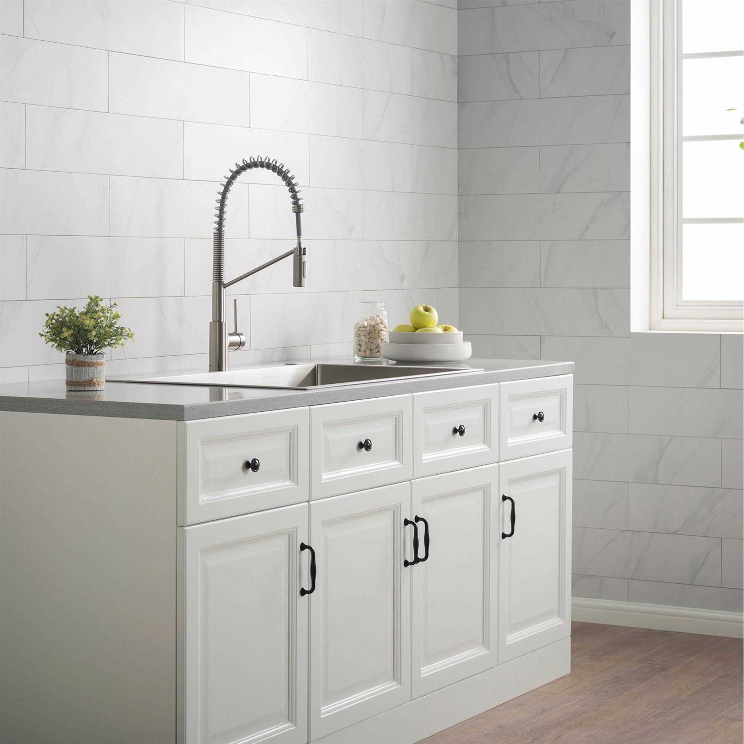 Kraus Standart PRO 33-inch 16 Gauge Drop-In Single Bowl 2-Hole Stainless Steel Kitchen Sink - Cheap Fitting