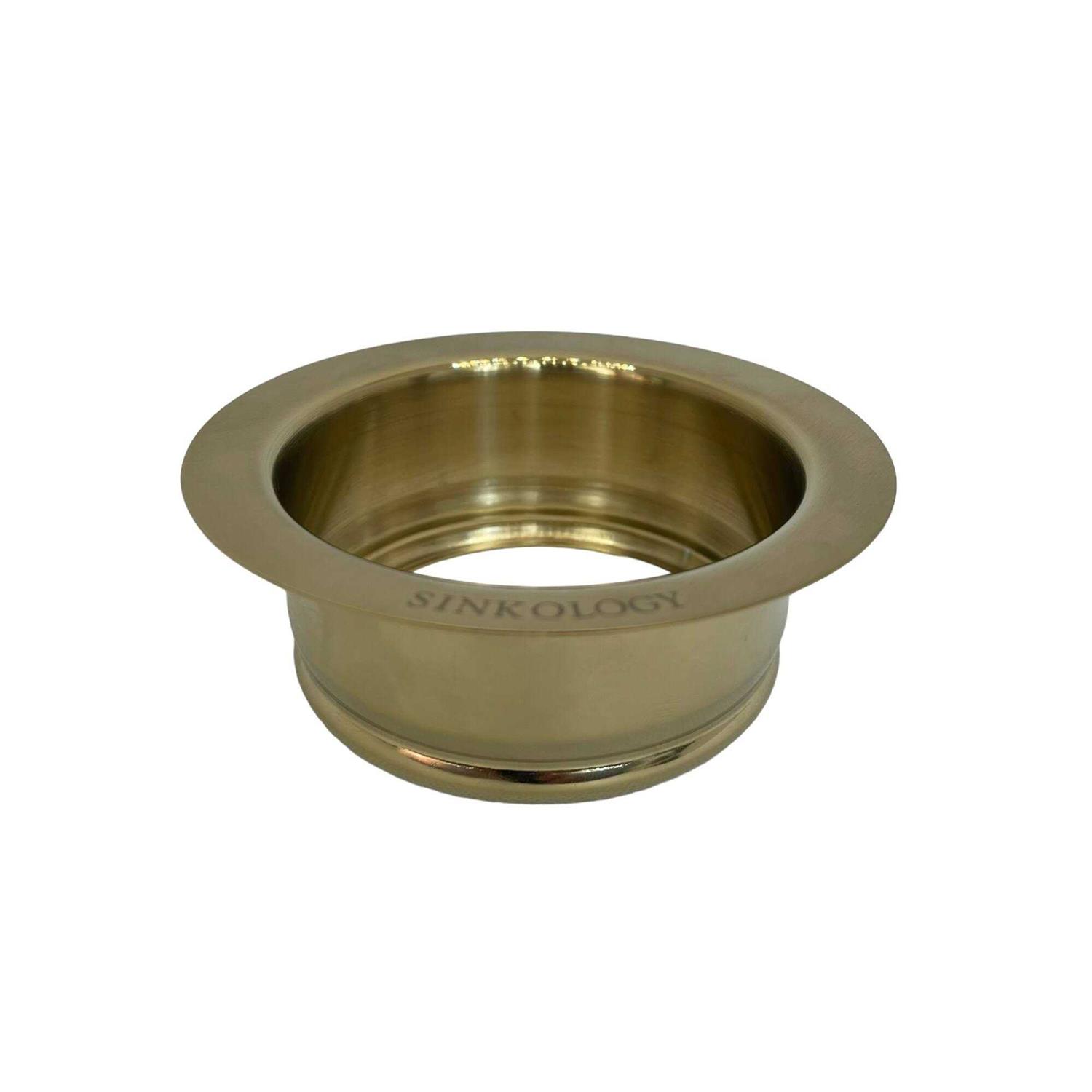 Sinkology SinkSense Satin Gold 3.5 Disposal Flange Drain with Stopper - Cheap Fitting