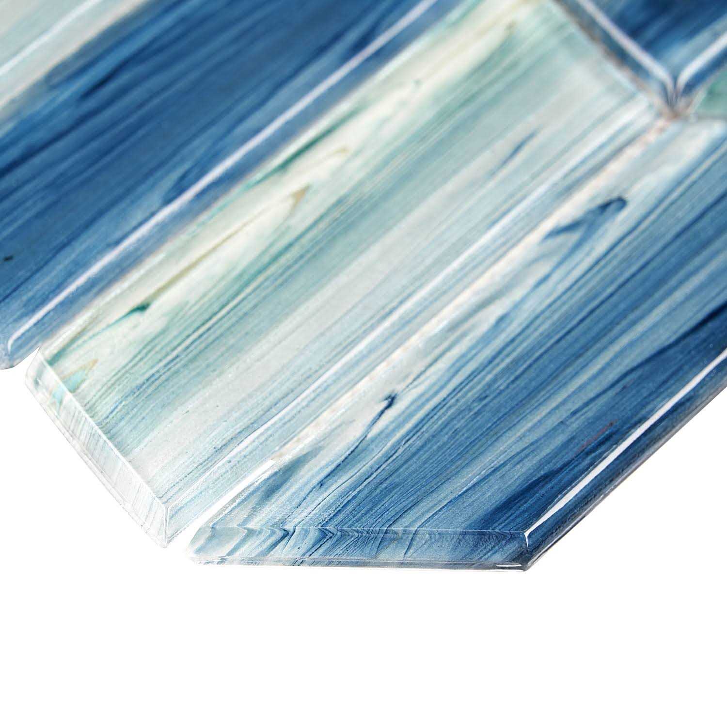 Ivy Hill Tile Tara 11.73 in. x 11.74 in. Chevron Glass Mosaic Tile - Cheap Fitting