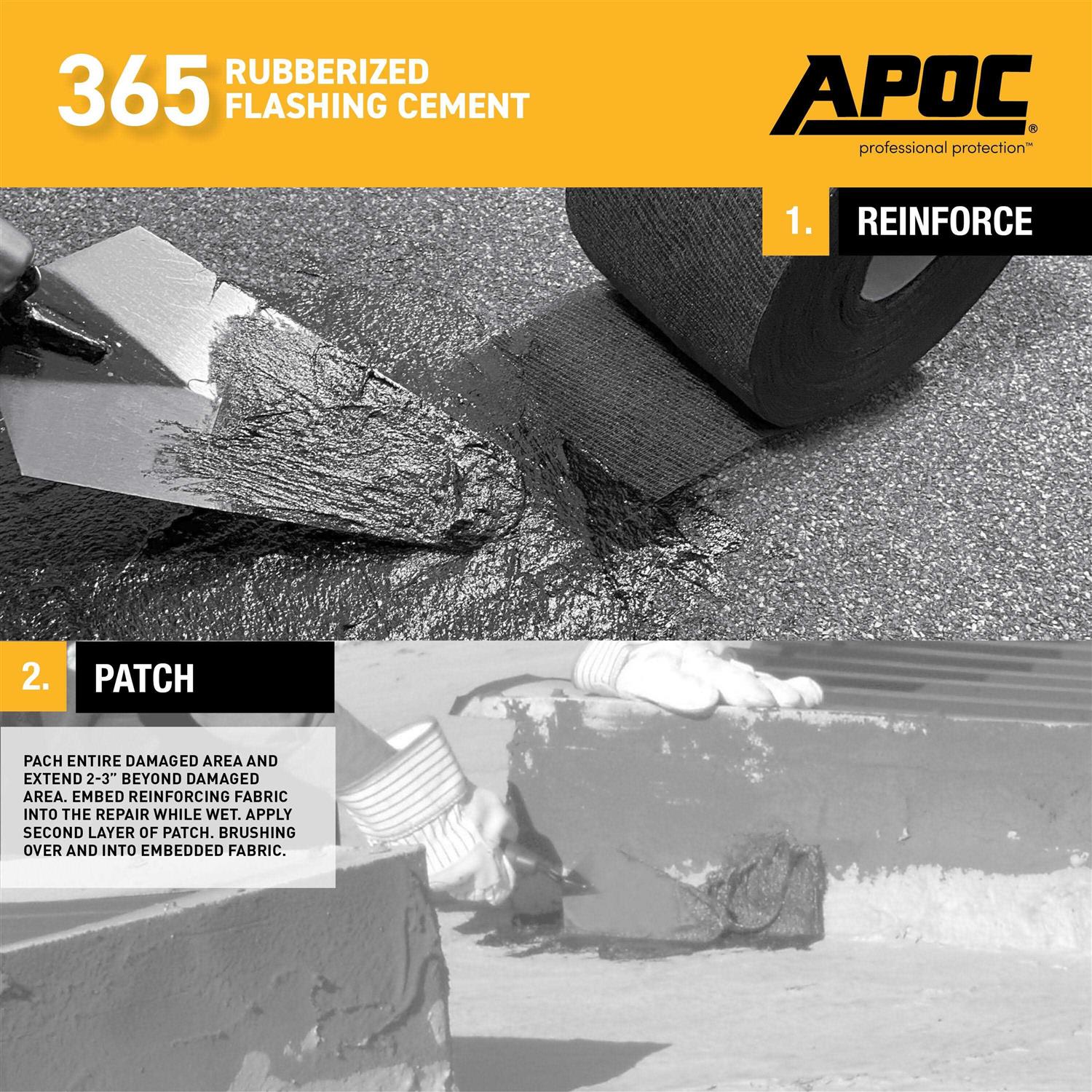 APOC Gloss Black Rubber Roof & Flashing Cement 3.6 qt - Cheap Fitting