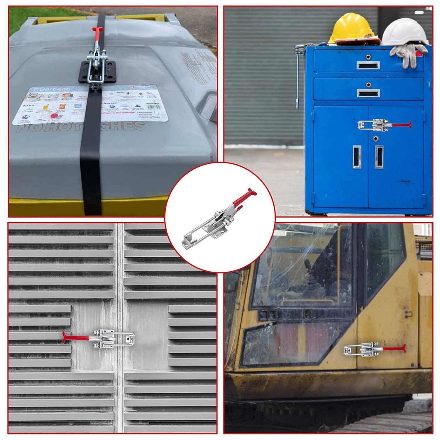 Accessbuy Heavy Duty Large Toggle Clamp Latch,2000Lbs Holding Capacity,Self-Lock U-Bolt Adjustable Latch for Tire Carrier,Industrial EquiIpment - Cheap Fitting