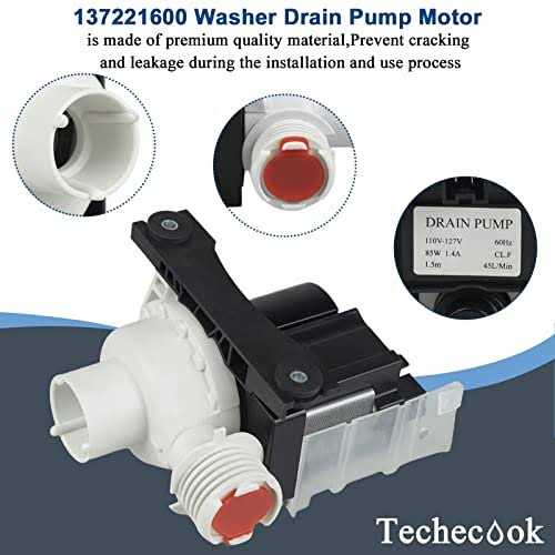137221600 134051200 Washer Drain Pump by Techecook - Cheap Fitting
