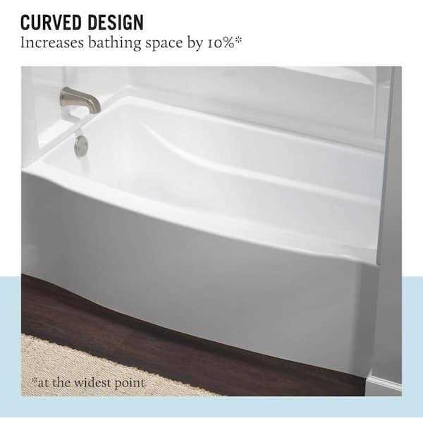 Delta Classic 500 Curve 60 in. x 32 in. Soaking Bathtub with Left Drain - Cheap Fitting