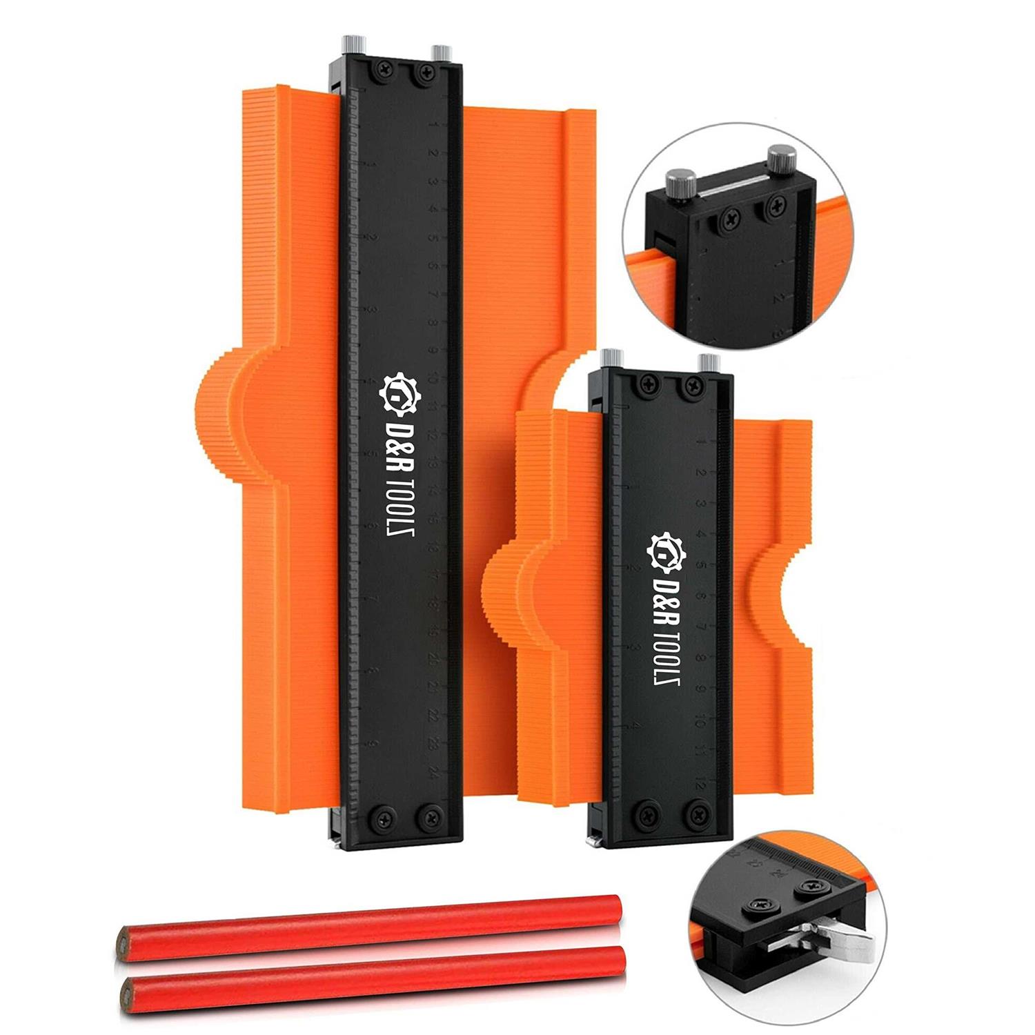 D&R Tools Contour Gauge with Lock Wider Shape Duplication Gauge Tool 5 & 10 - Cheap Fitting