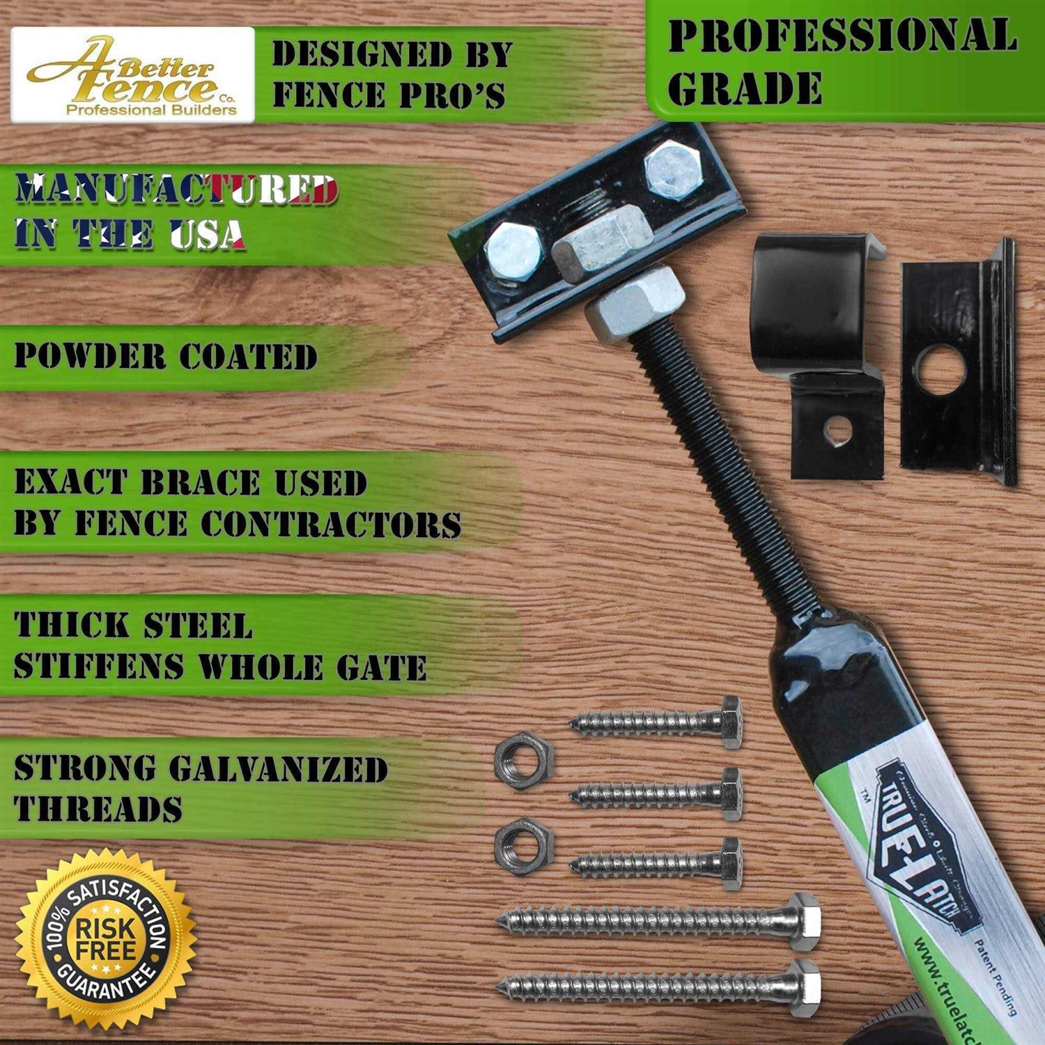 True Latch Telescopic Gate Brace Wood Privacy Fence Anti Sag Gate Kit - Cheap Fitting